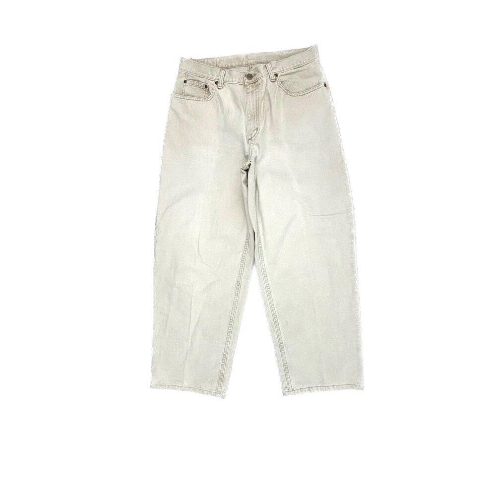 L.L. Bean Straight Leg Women's size 14P Beige Denim jeans